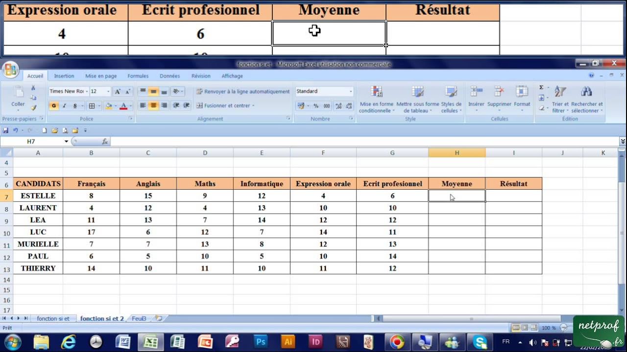 18 - Fonction SI ET avec Excel