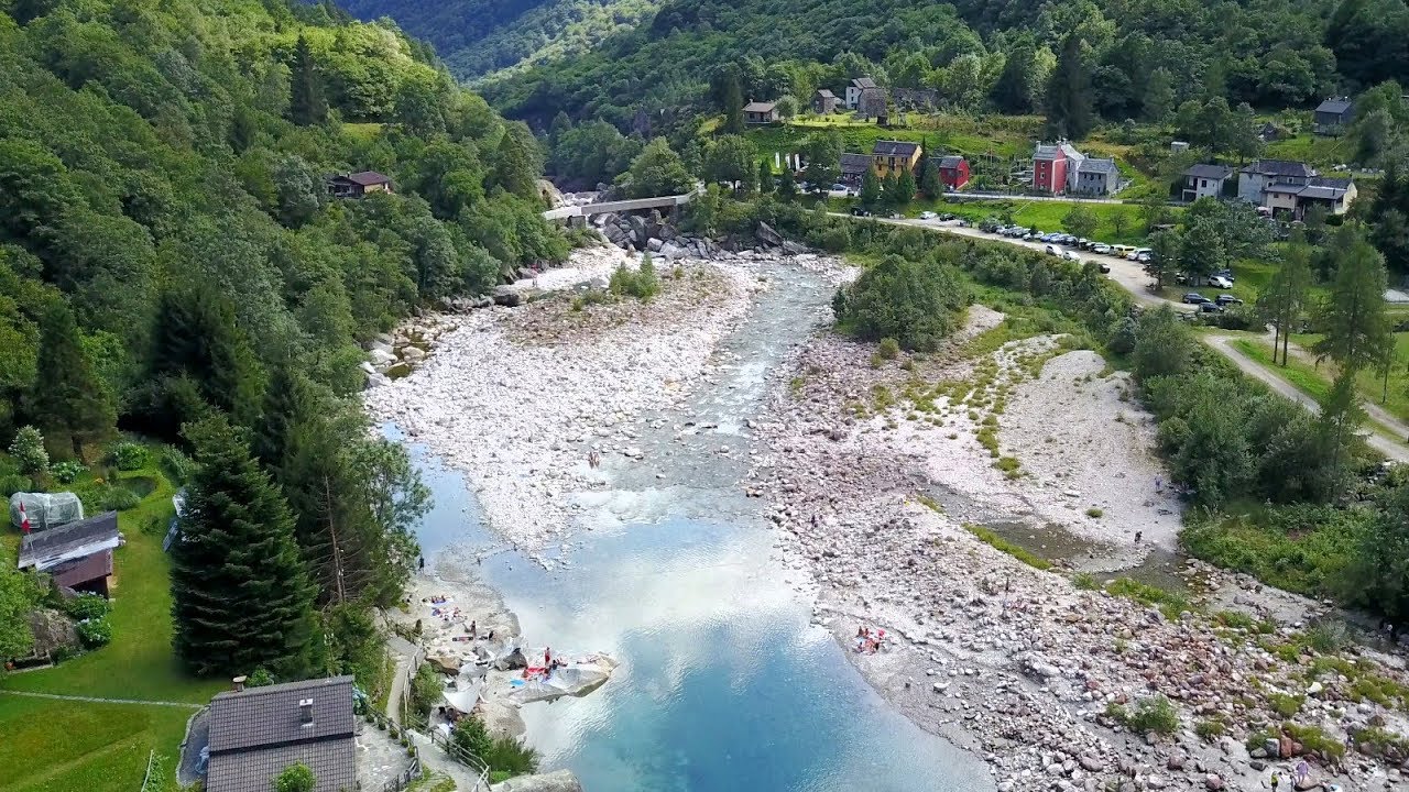 Verzasca Dam & Valley, Switzerland (Drone DJI Mavic Pro 4K)