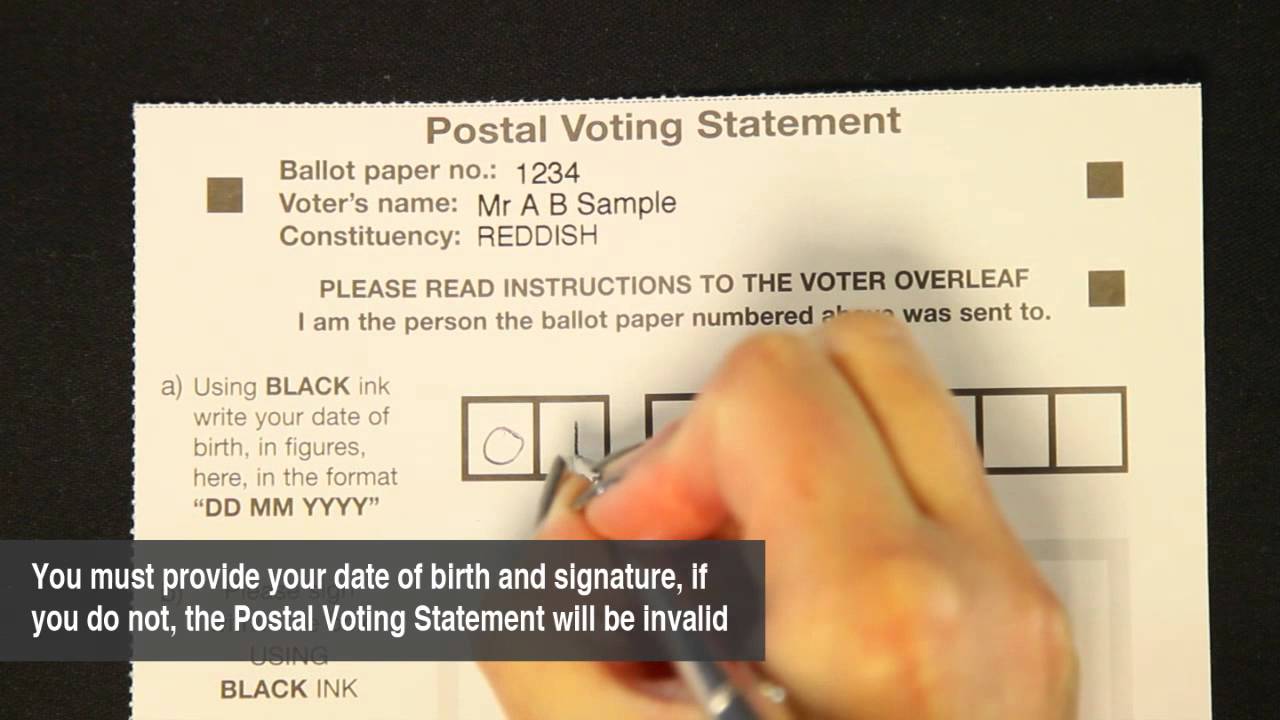 How to vote in the 2012 local elections by post