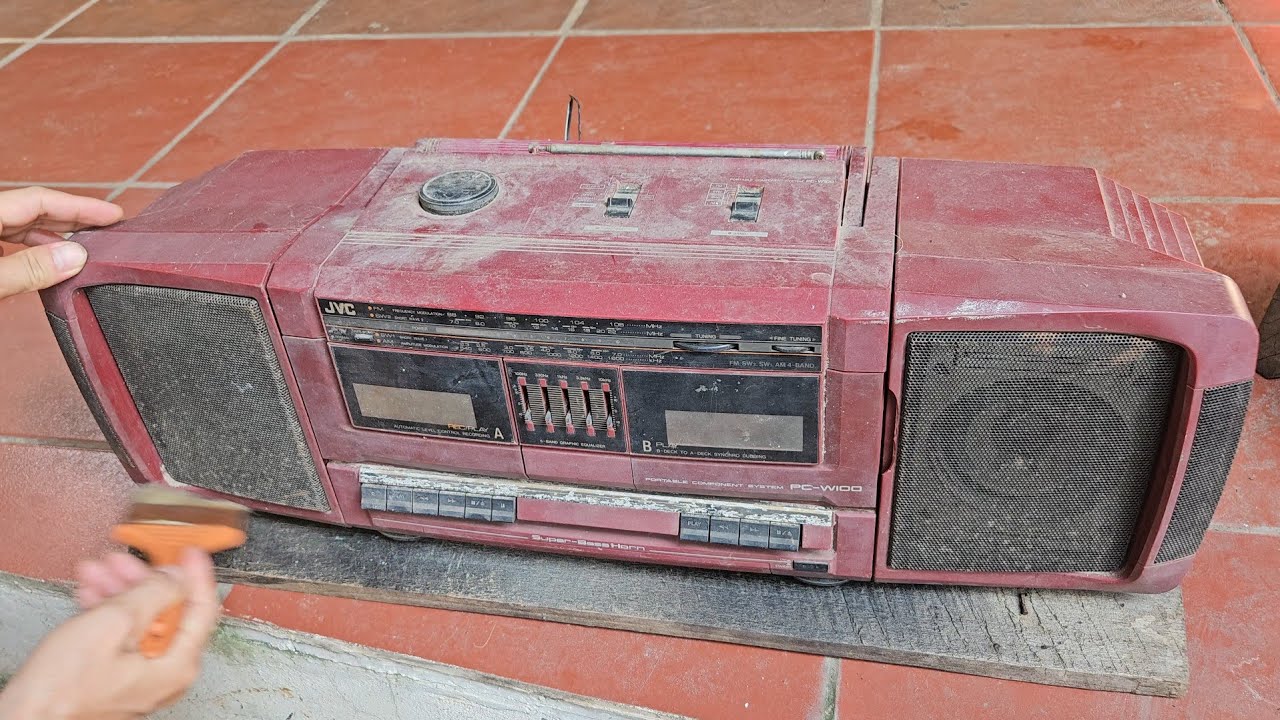 Reparación de reproductor de casetes JVC w100 versión roja