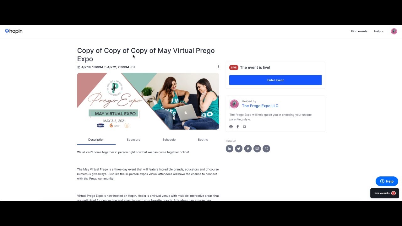 Prego Expo - Hopin Tutorial - Web