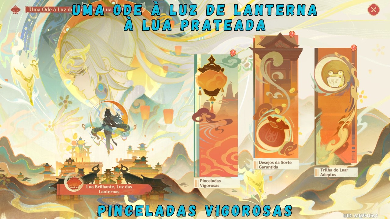 Genshin Impact - Evento: Uma Ode à Luz de Lanterna à Lua Prateada - Pinceladas Vigorosas
