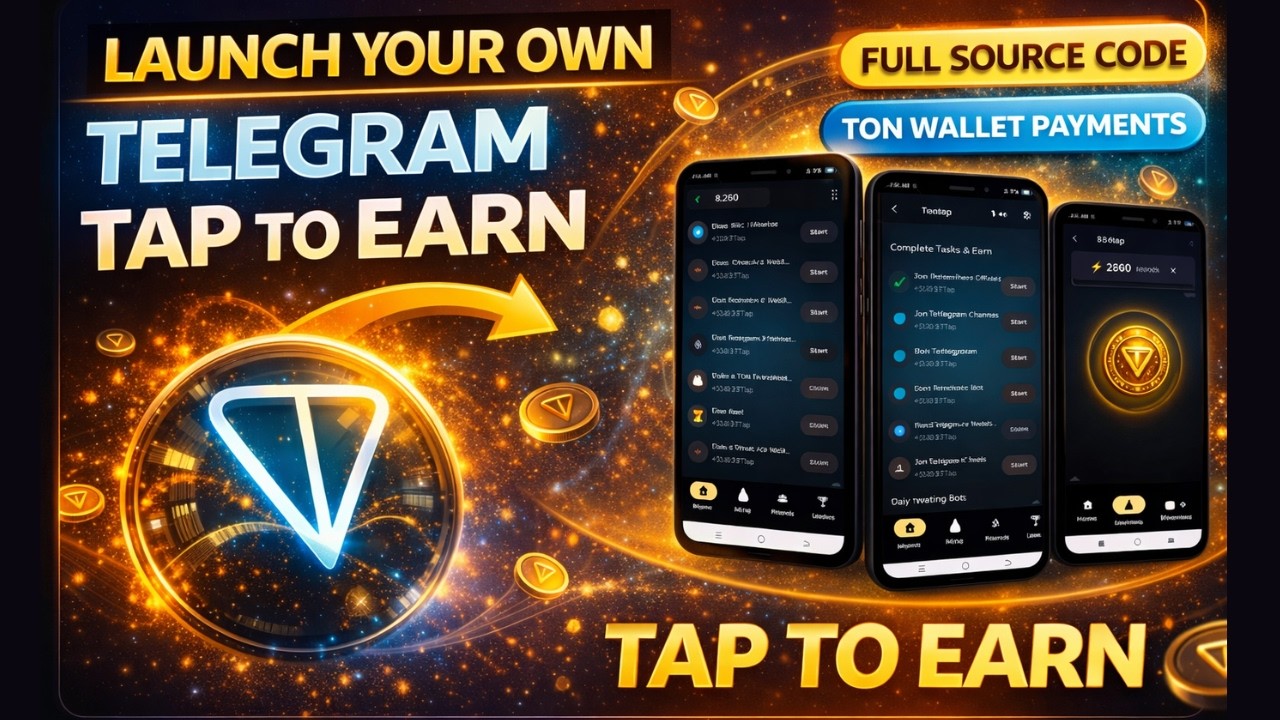 Create Telegram Tap to Earn App  TON Payments + Firebase + Admin Panel