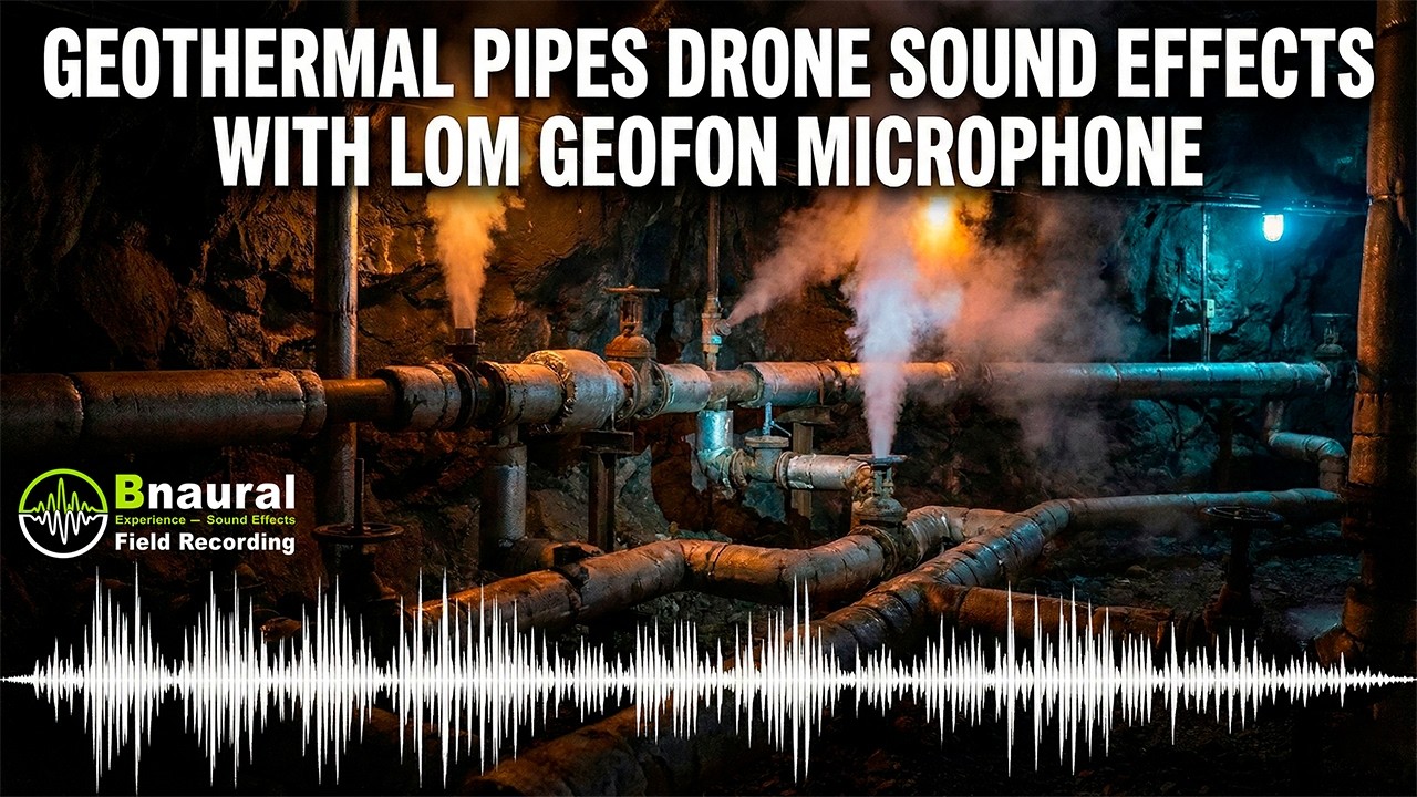 Geothermal Pipes and Valves Dark Drone Sound Effects (SFX) with Lom Geofon Microphone