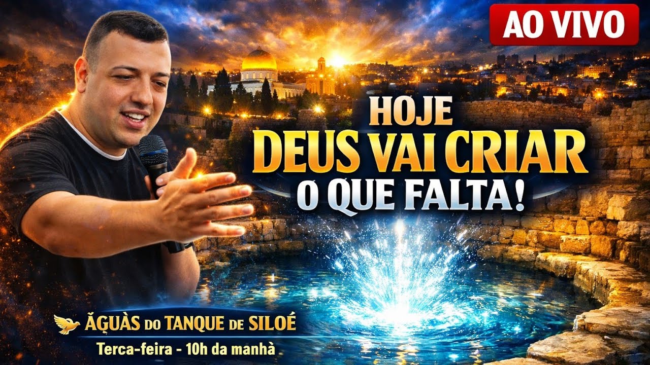 AO VIVO 🔴 Águas do Tanque de Siloé | Deus vai criar o que não existe – 10h