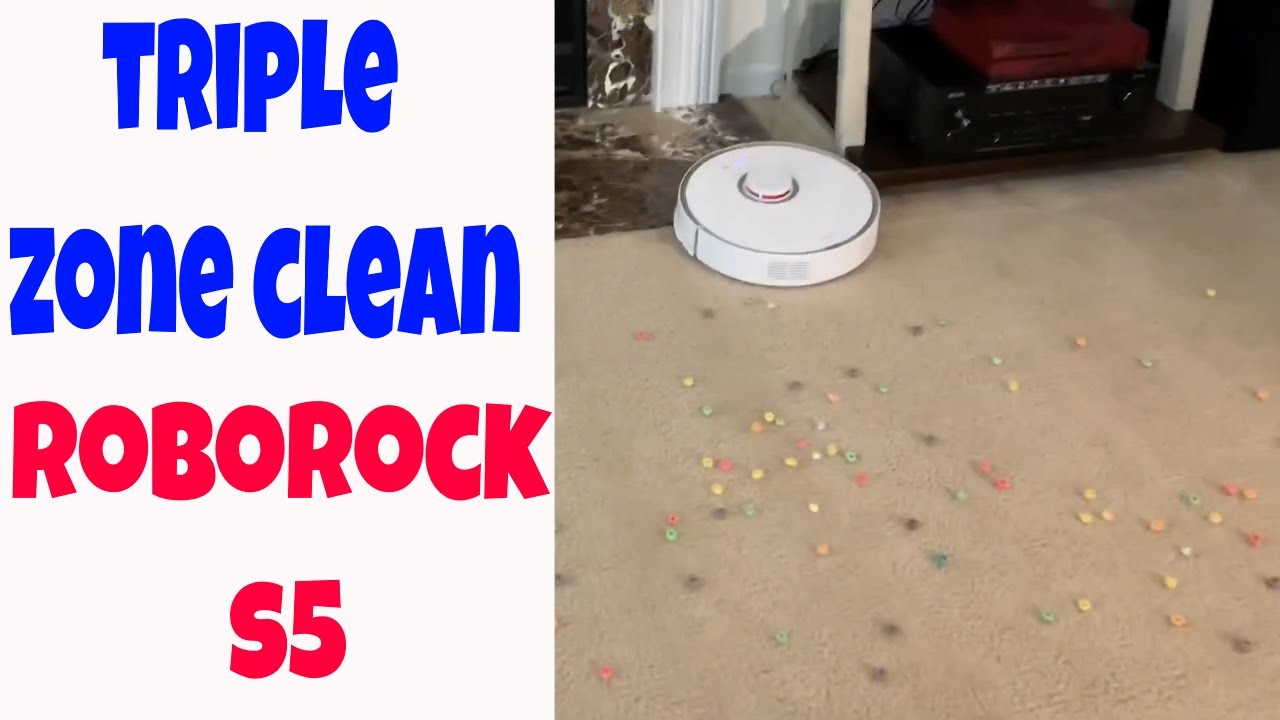 Roborock S5 S50 Xiaomi Triple Clean Zone Test Carpet with Cereal - How well will it do? Robot Vacuum