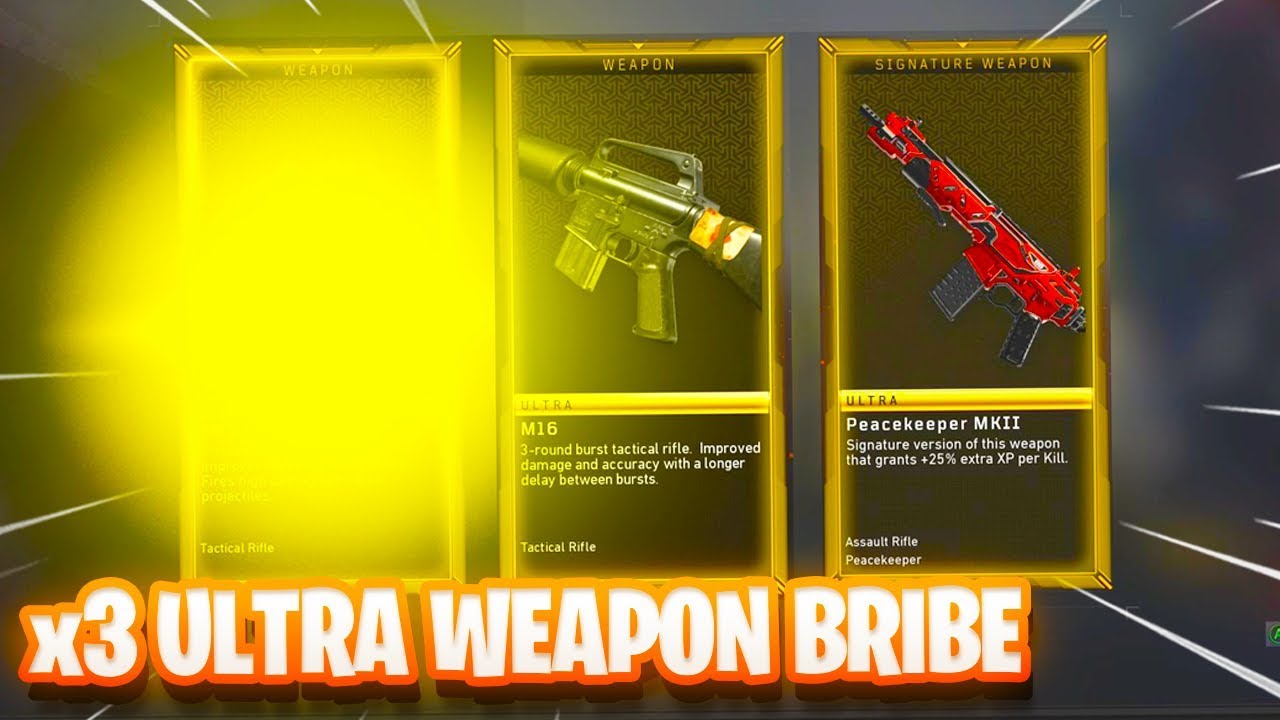 NEW x3 ULTRA WEAPON BRIBE OPENING! (ALL NEW DLC WEAPONS UNLOCKED) - COD BO4