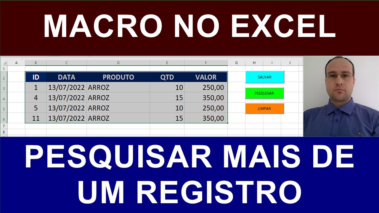 Macro para PESQUISAR MAIS de UMA LINHA em Outra Aba da Planilha Excel