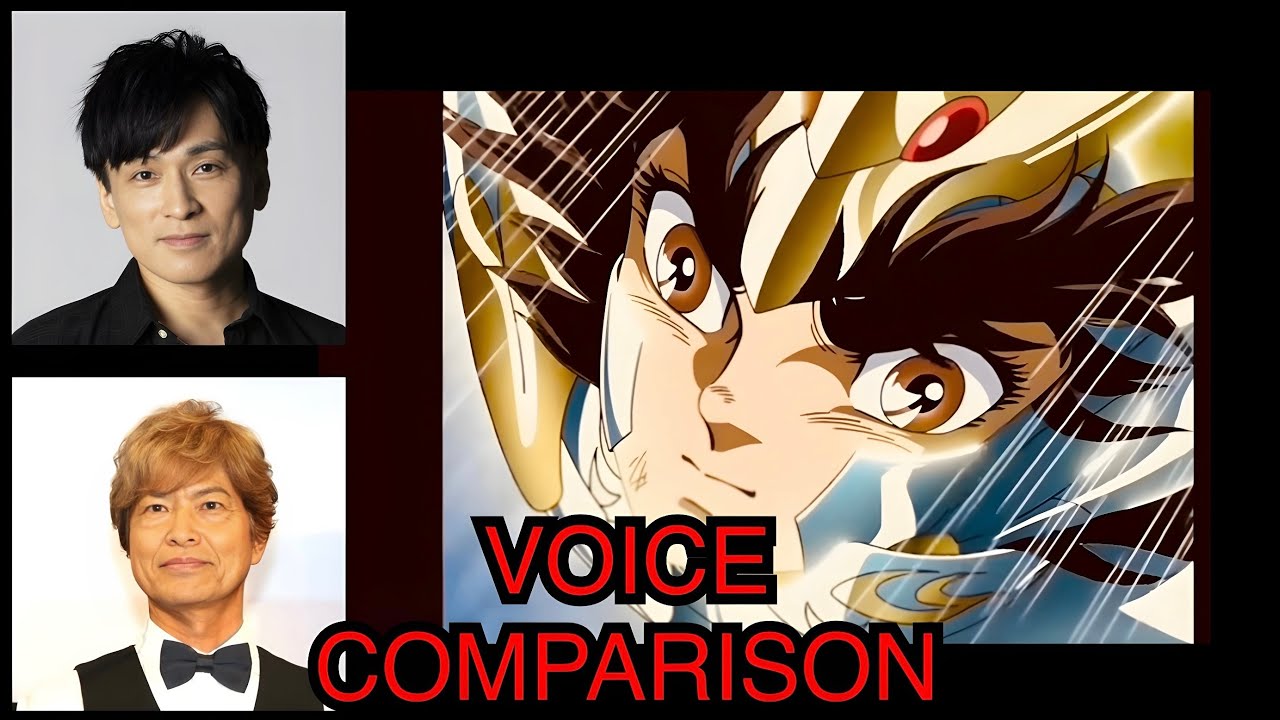 Seiya Voice Comparison : Toru Furuya vs Masakazu Morita (Seiya vs Thanatos scene)