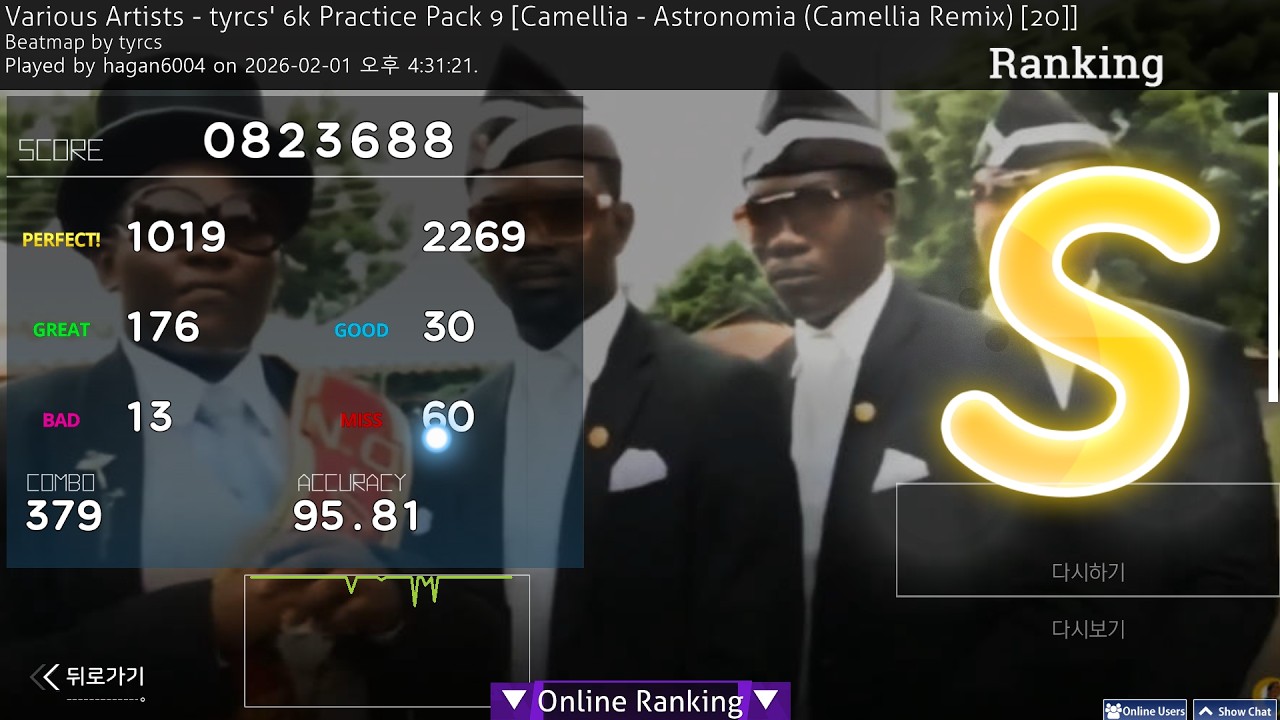 Astronomia (Camellia Remix) [20] 95.81% tyrcs' 6K Practice Pack 9