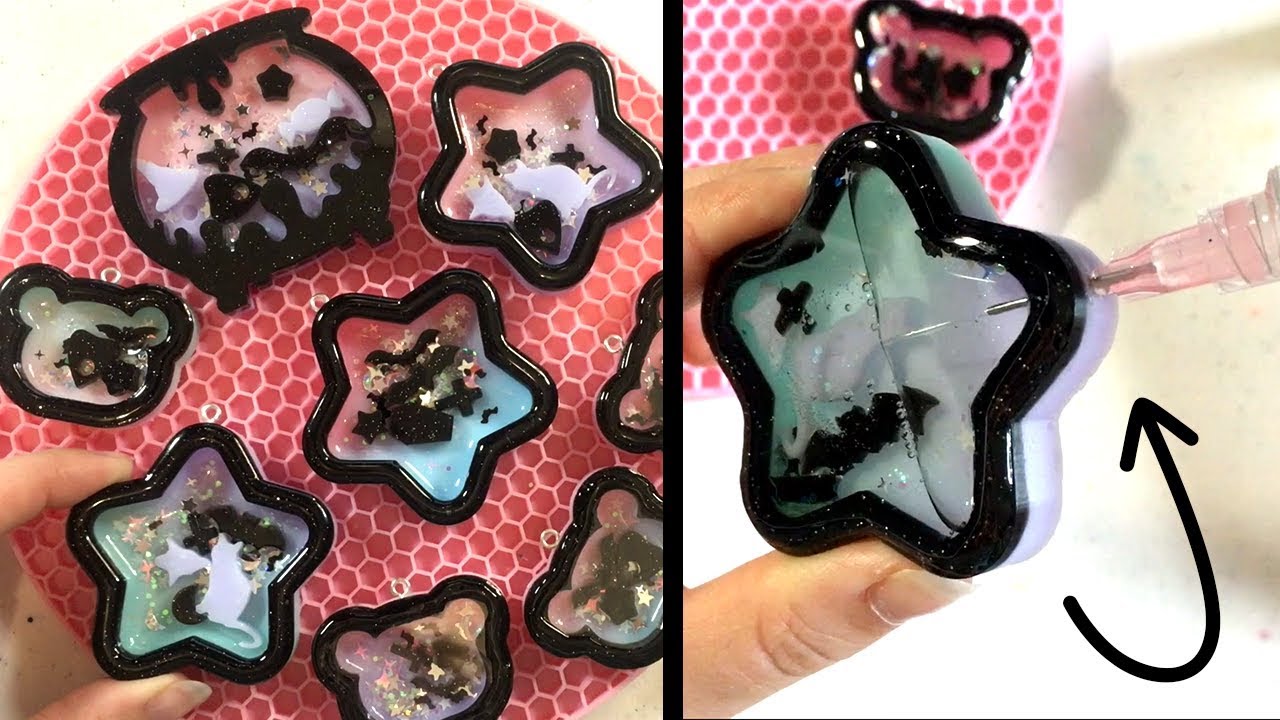 Watch Me Resin 02 | Pastel Goth Resin Shaker Charms (Liquid)