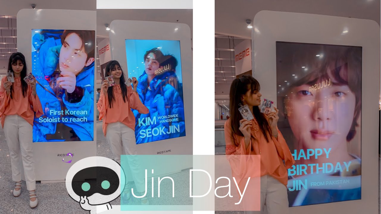 BTS JIN LED project at LuckyOne Mall | Jin Day | vlog 13 | Fai Malik |