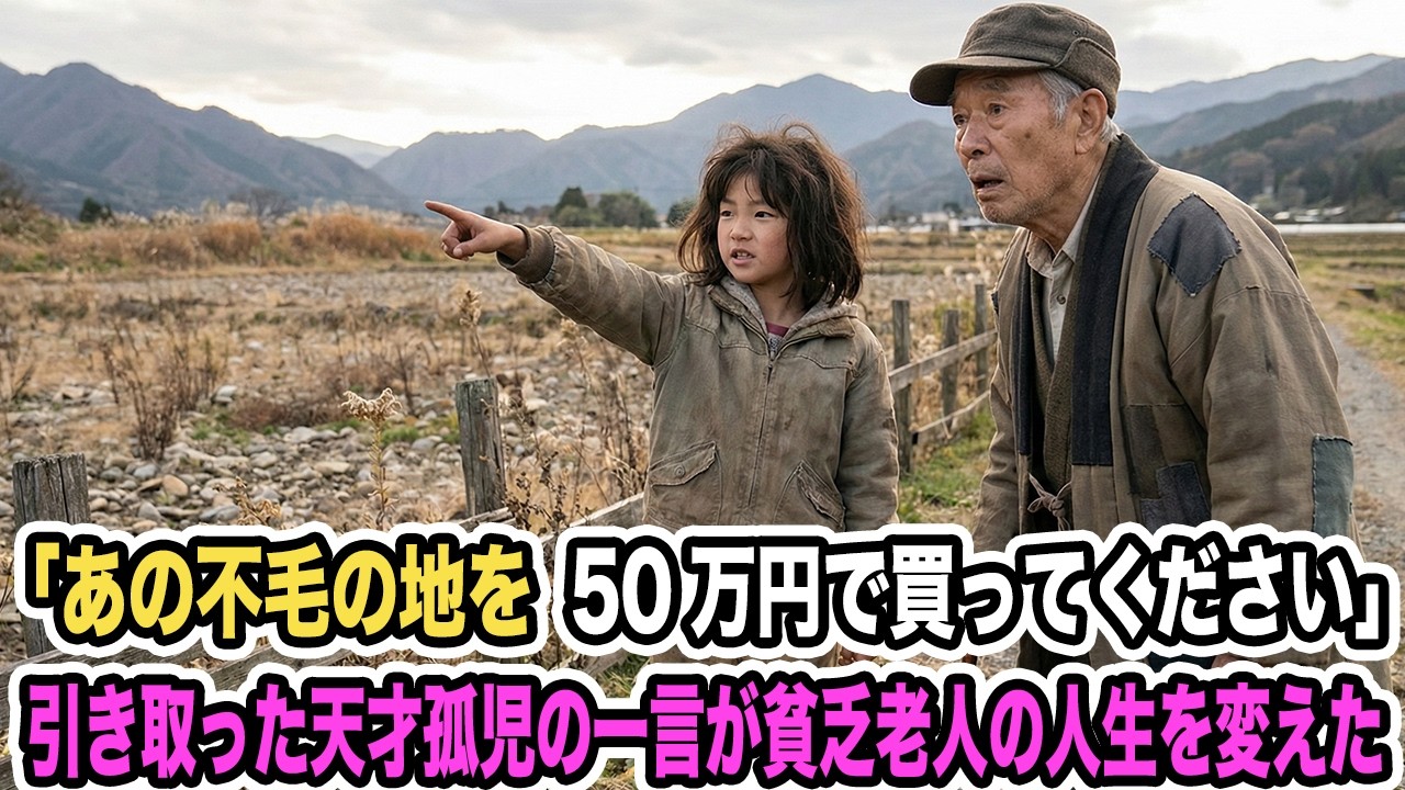 「あの枯れ果てた不毛の地を50万円で買ってください」捨てられた天才孤児の提案が廃業寸前の旅館を営む老人の人生を大きく変える展開に【感動する話】