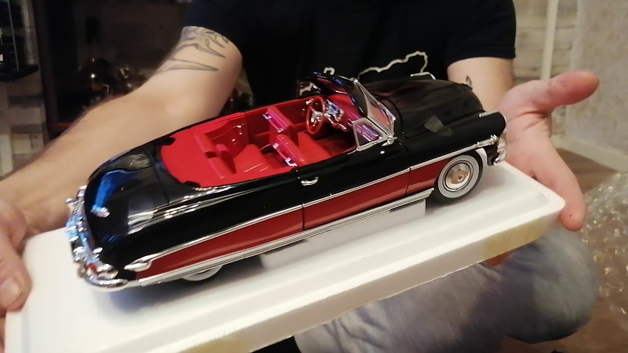 Unboxing car model ACME  1:18 1952 HUDSON HORNET BLACK Red