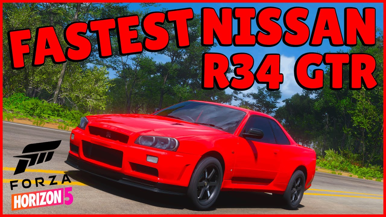 FORZA HORIZON 5 — САМАЯ БЫСТРАЯ ДРЭГ-НАСТРОЙКА R34 GTR — 2002 NISSAN SKYLINE GTR V-Spec Drag Buil...