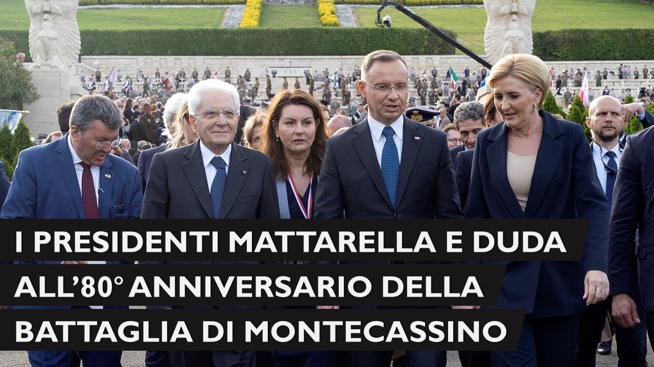 Mattarella a Cassino in occasione del 80° anniversario della battaglia
