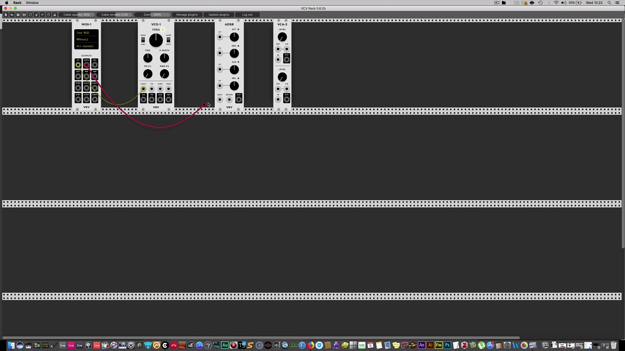 VCV Rack Modular -  Setting up basic VCO + MIDI Keyboard