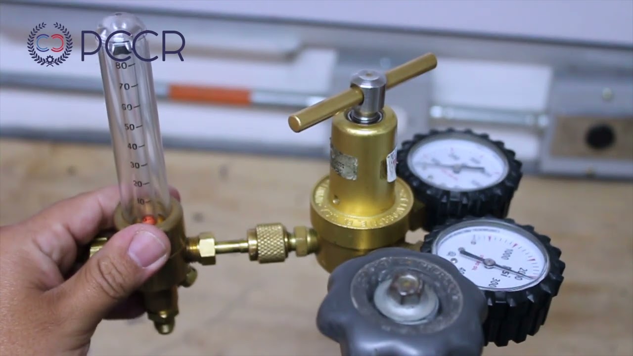 Como usar el indicador de flujo de nitrógeno