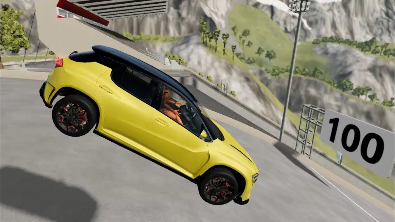 100 Cars Crash Test in BeamNG Drive – Extreme Destruction