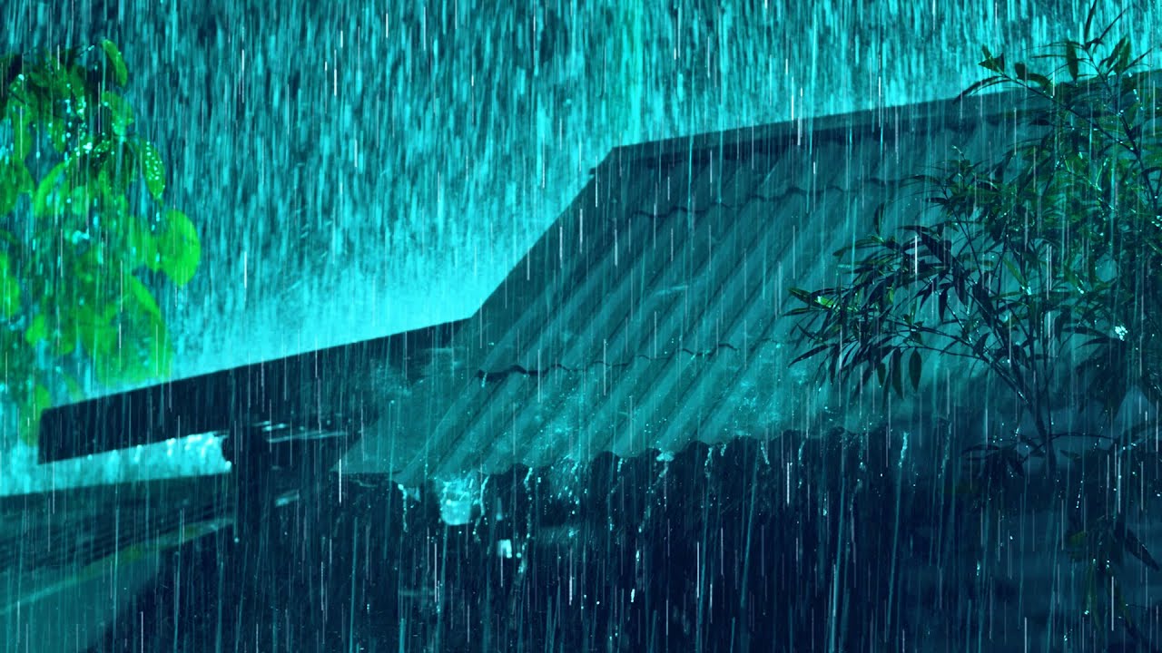 Relax Completely with Peaceful Night Ambience 🌙 Heavy Rain & Rolling Thunder to Quiet the Mind