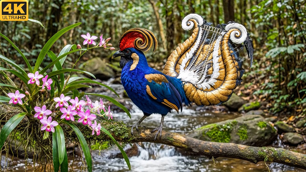 Top 50 Strangest & Most Beautiful Feathered Birds in the Rain 🌧️ | Relaxing Nature Sounds 4K ASMR