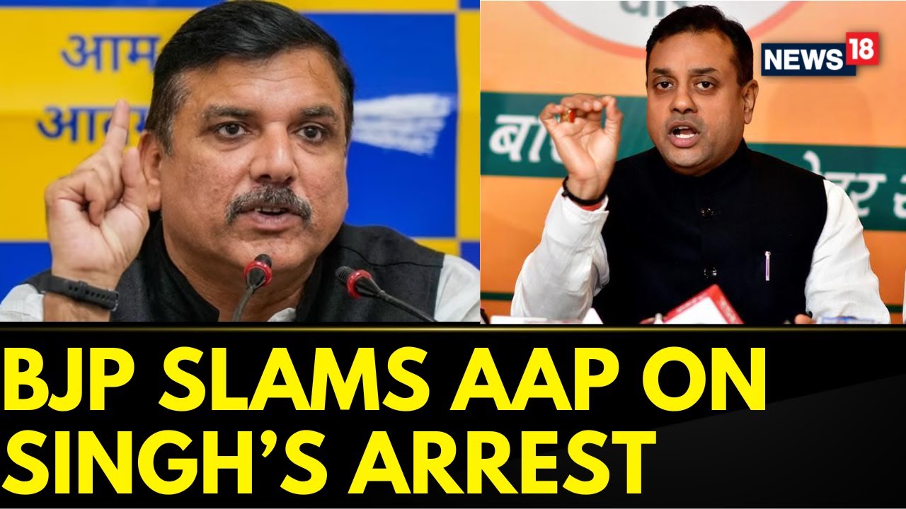 BJP's Sambit Patra Conducts Press Briefing On Sanjay Singh's Arrest In Liquorgate Scandal | News18