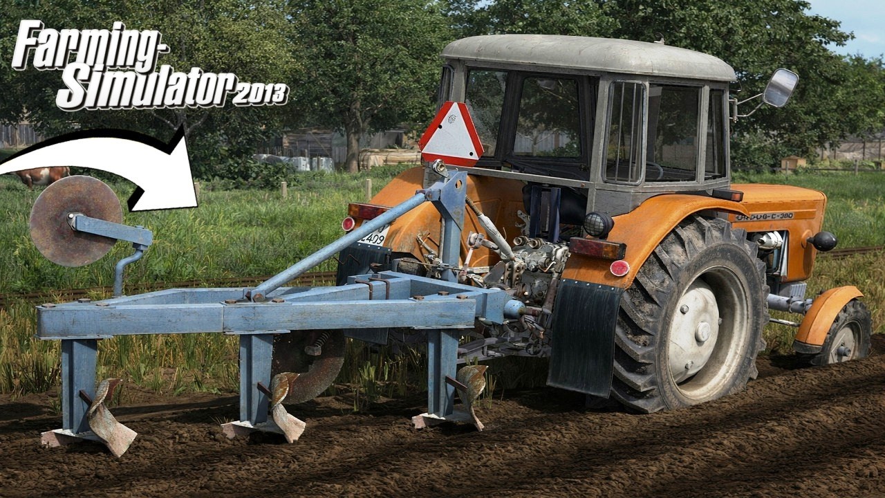 Ploughing stubble after manure, end of harvest - Polish Farm - Farming Simulator 2013 FS13