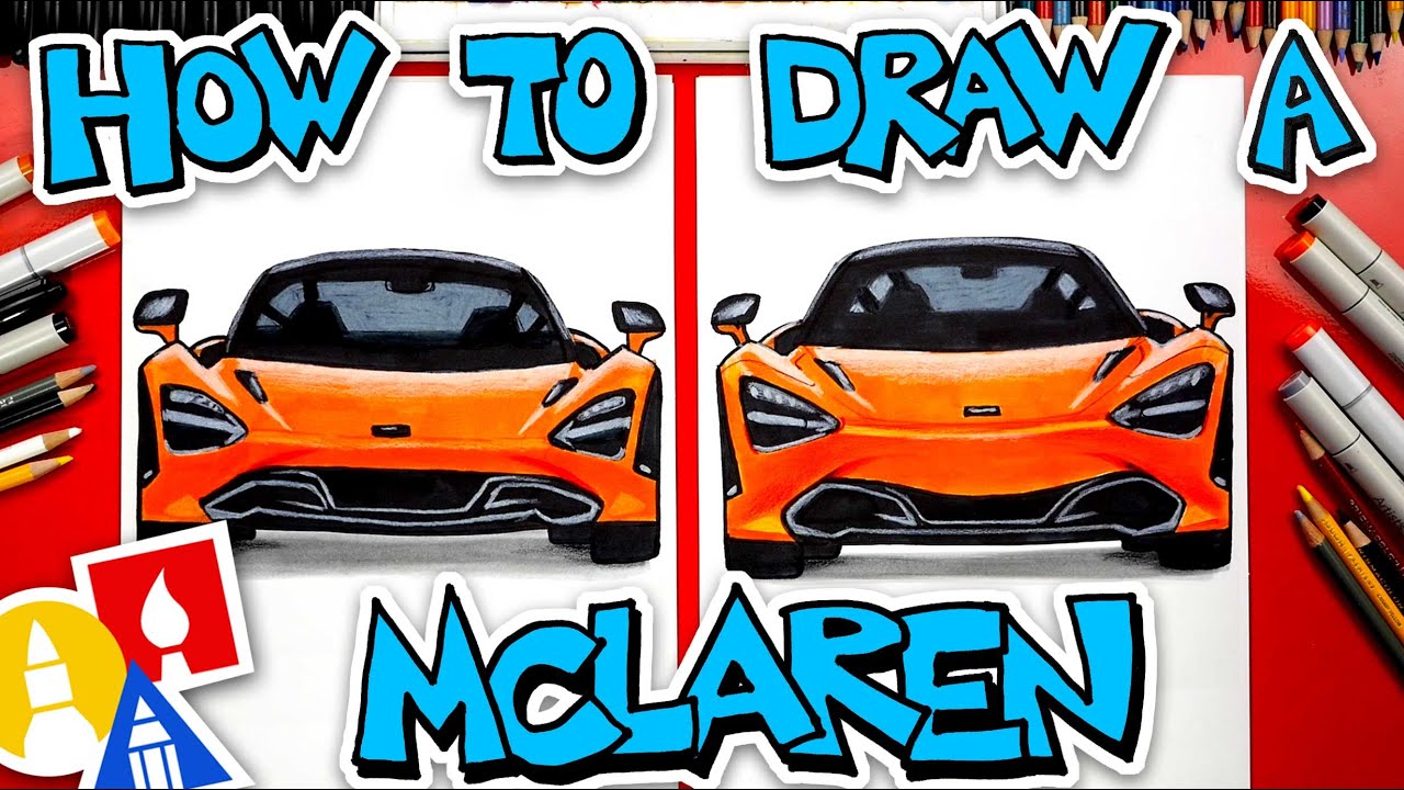 How To Draw A McLaren 720s (Front View)