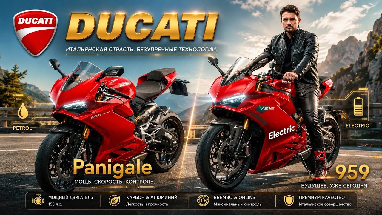 ⚡ Обзор на ЭЛЕКТРИЧЕСКУЮ реплику Ducati Panigale 959. #AvtoInfoElectro ⚡