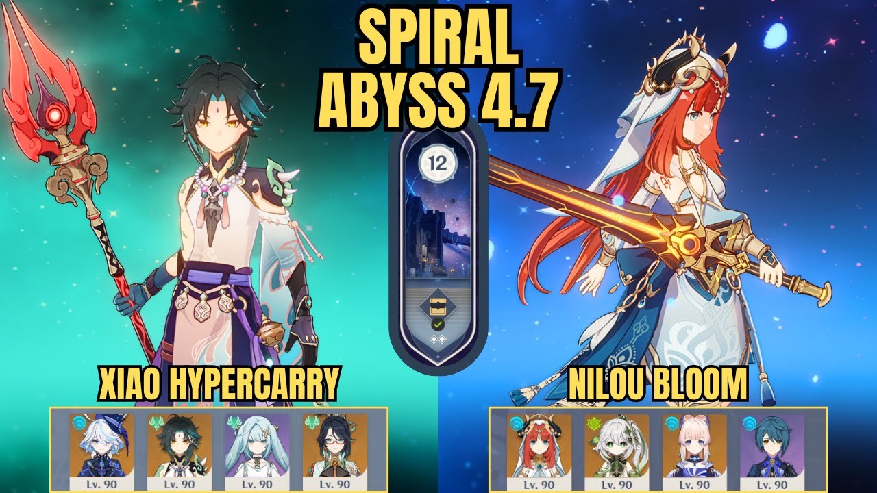 C0 Xiao Hypercarry & C0 Nilou Nahida Bloom | Spiral Abyss Floor 12 v4.7 | Genshin Impact