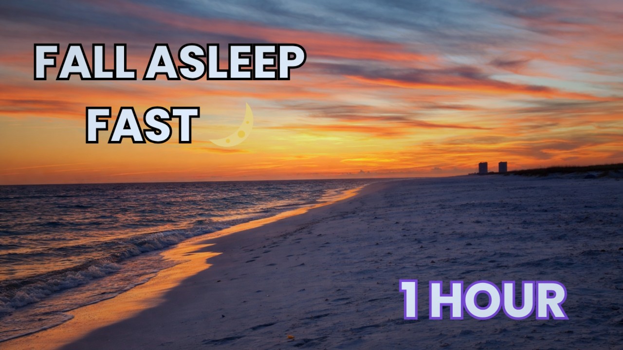 1 Hour Gulf Coast Sunset 🌅 | Relaxing Ocean Waves for Sleep (4K)