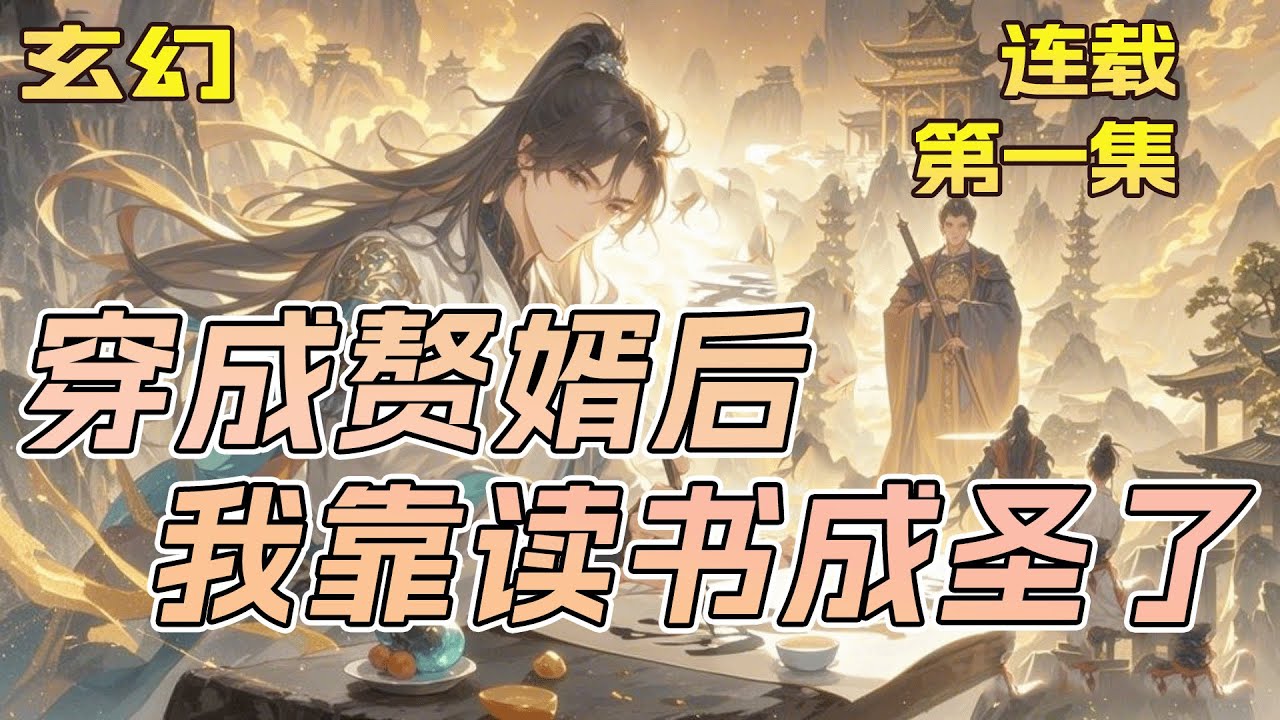 最新《穿成赘婿后读书成圣》第1集/共2集 他穿越大离，成为一名赘婿。大离儒道无圣，武道无圣，道门无圣，于是他作惊世文章，吟千古诗词；以武入道，成天下第一武夫；以道修真，成道门阳神；