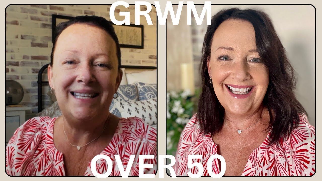 GRWM - OVER 50 MAKEUP AND HAIR AND OUTFIT