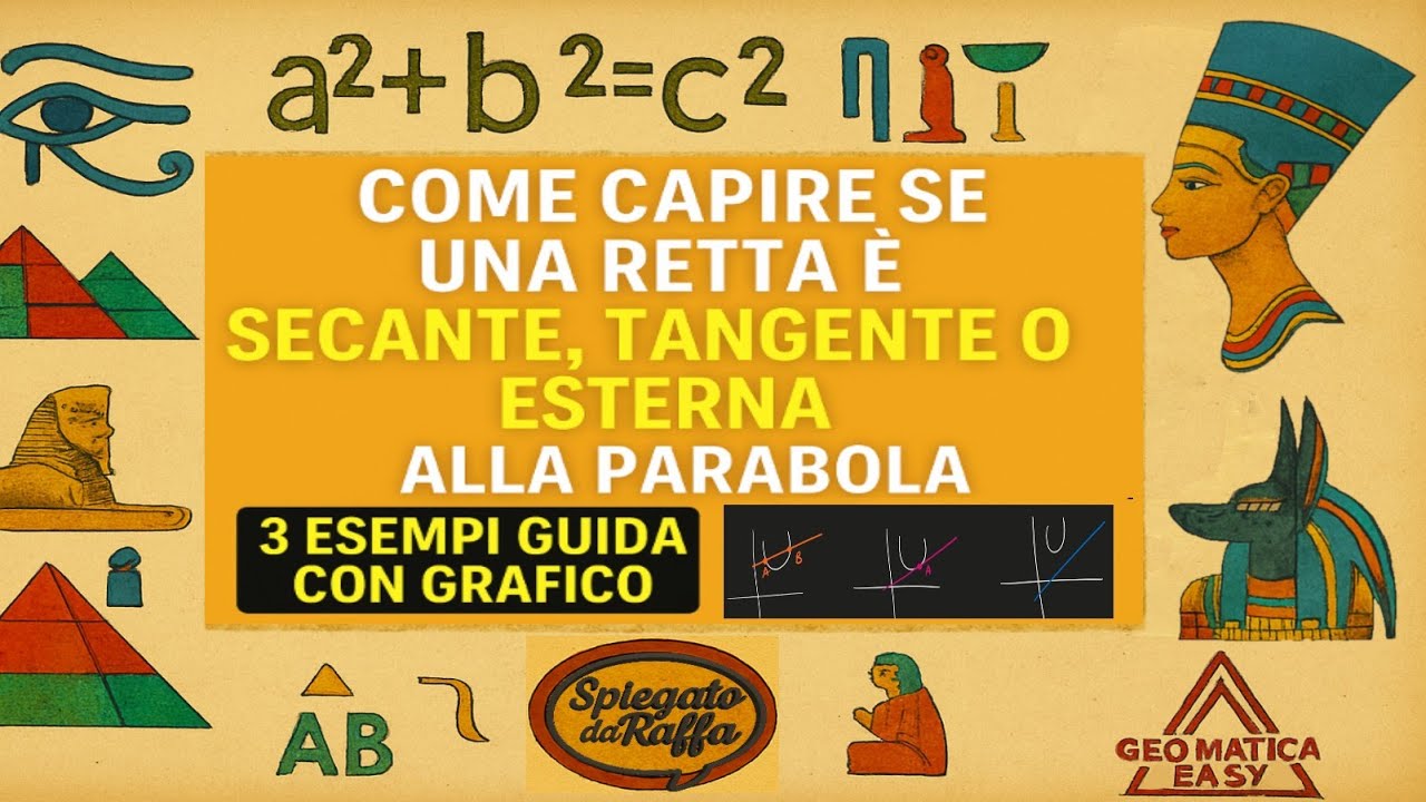 Come capire se una retta è secante, tangente o esterna alla parabola – 3 esempi guida con grafico