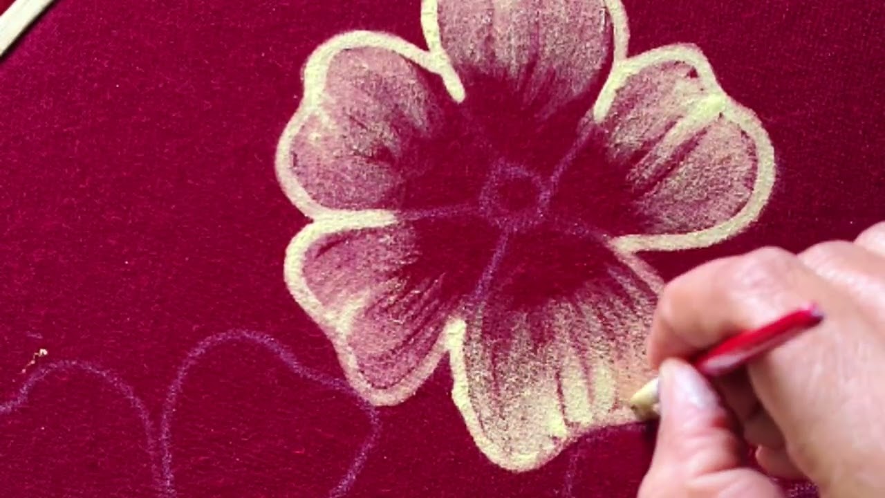 Simple Suit par beautiful flowers|| Suit Fabric Painting Step by Step#viral #viralvideo #suit 