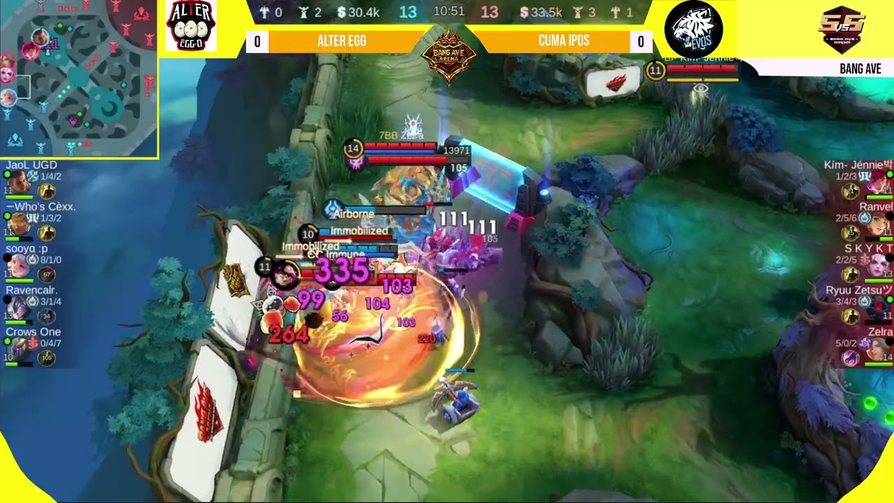 ROOM TOURNAMENT FREE CASTER BANG AVE TIKTOK | MATCH 2 ALTER EGG VS CUMAN EVOS