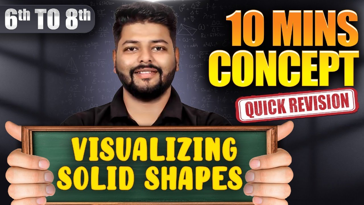 Visualizing Solid Shapes in 10 Mins | Math For Class 6th to Class 8th