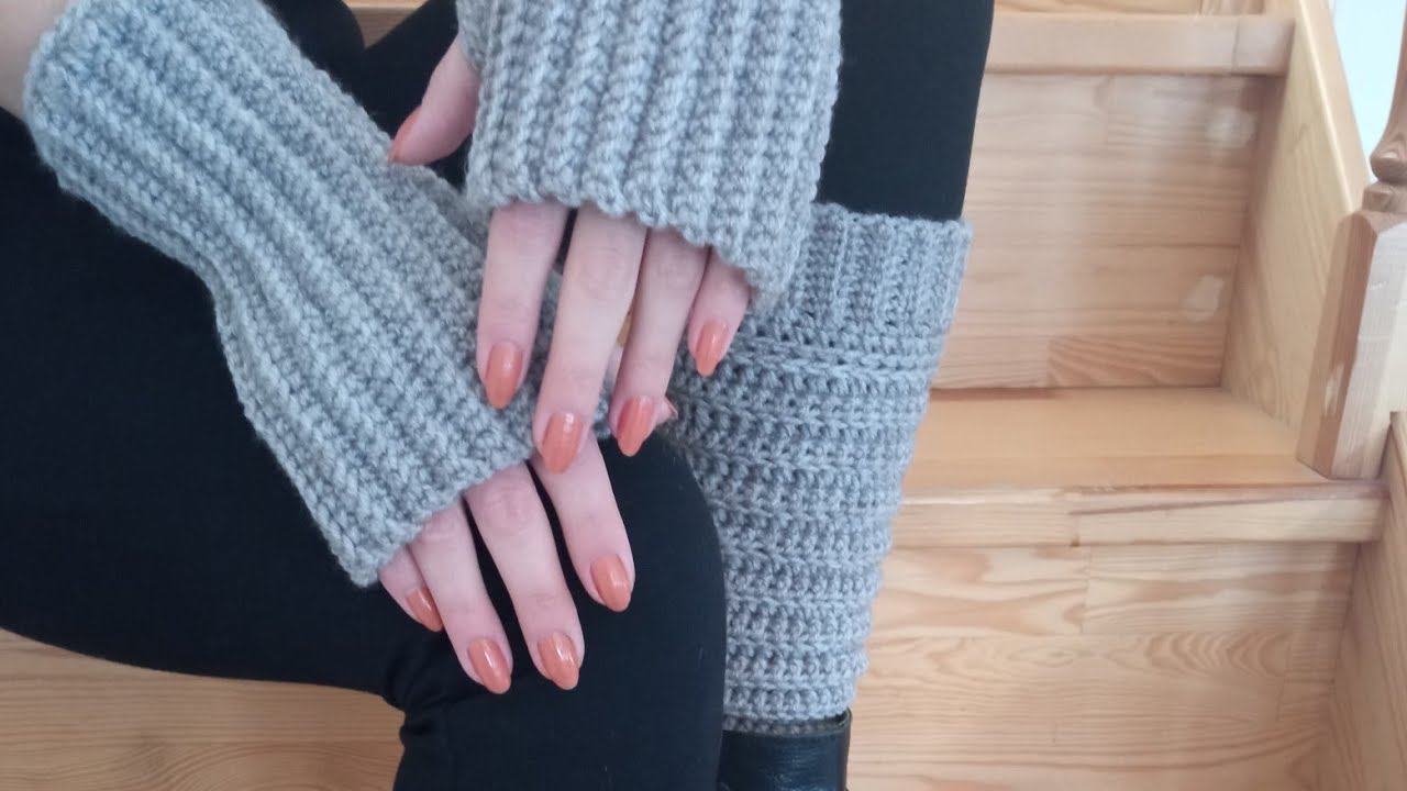 Çok Kolay Parmaksız Eldiven / Very Easy Fingerless Gloves
