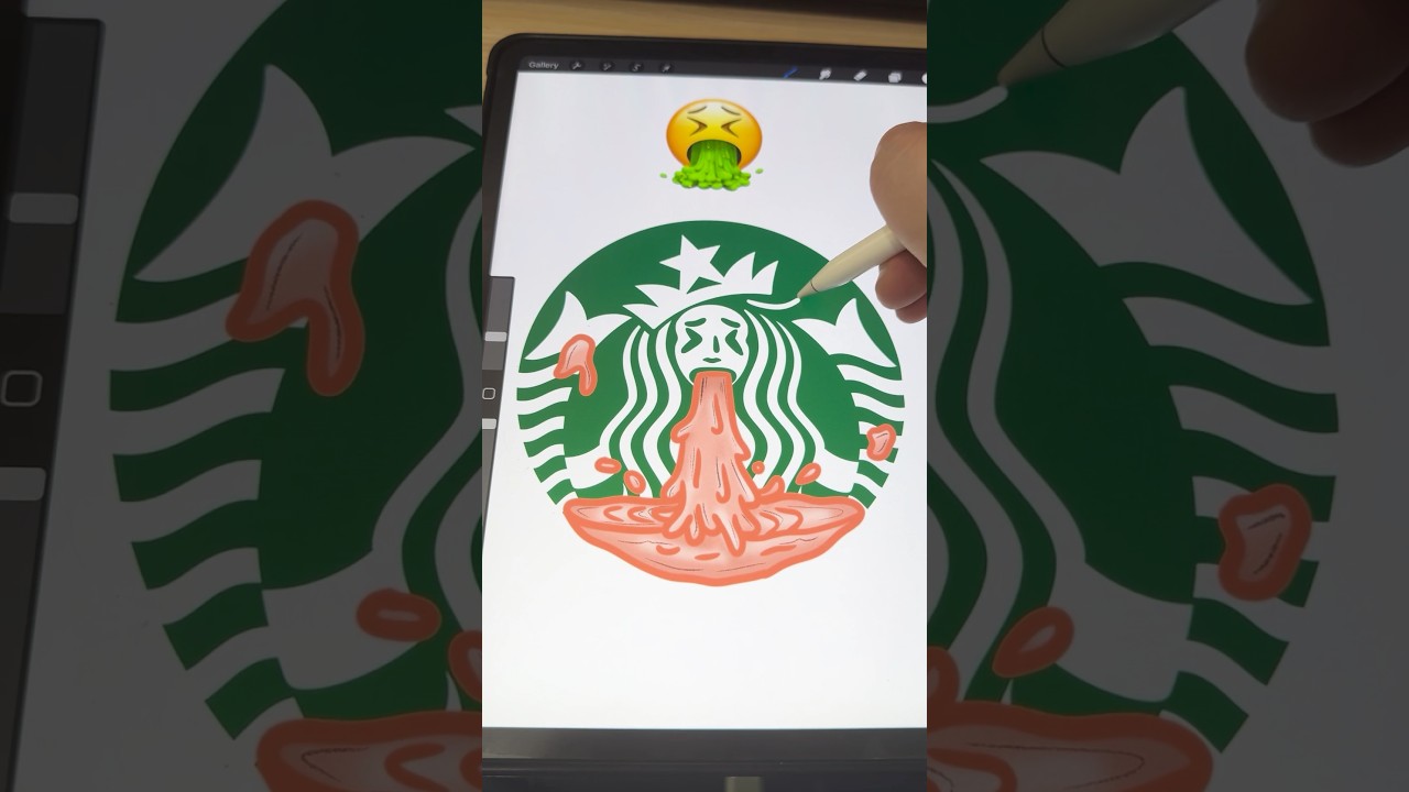 Делаем отвратительный редизайн логотипа #Starbucks! #логотипы #дизайнлоготипа #редизайн #отвратит...