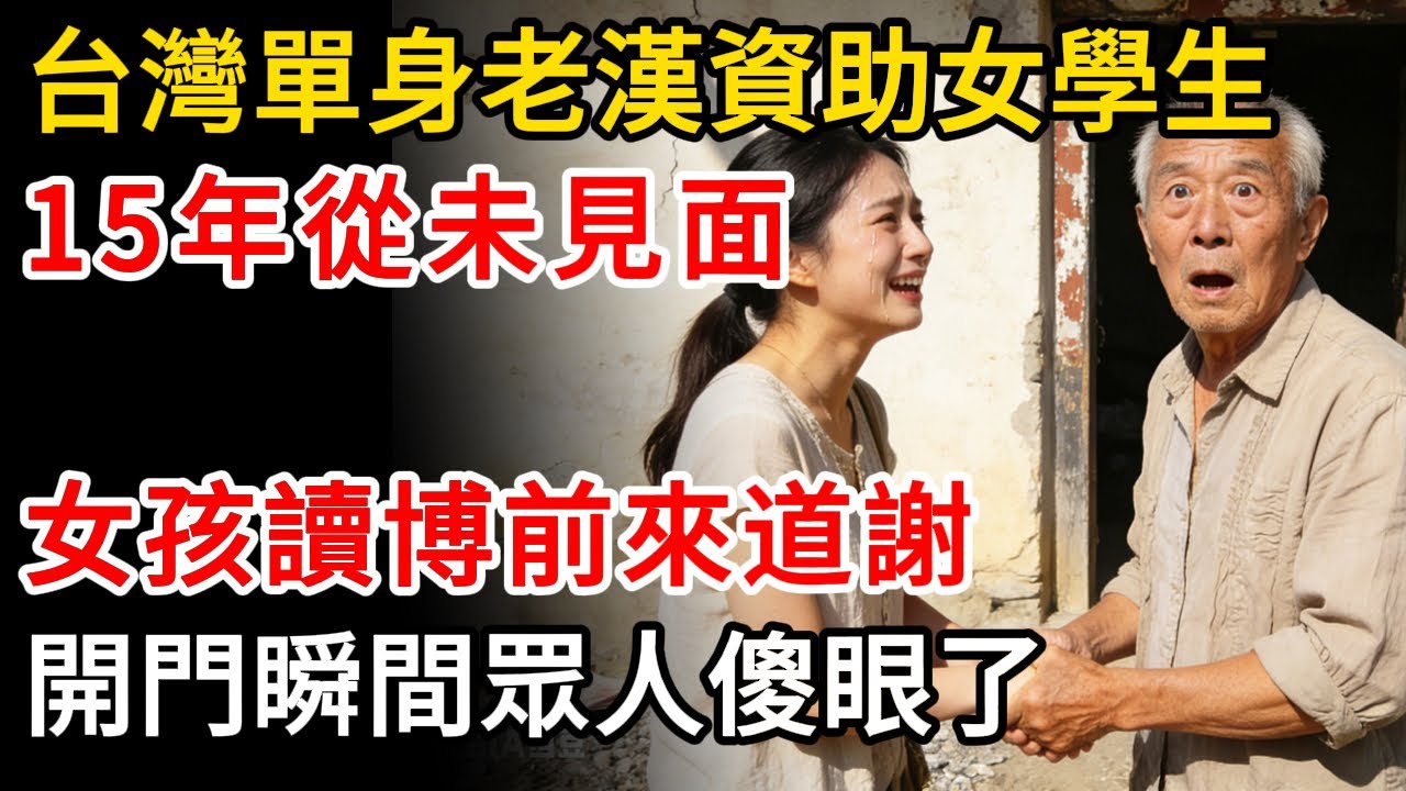 台灣單身老漢資助貧困女學生，15年來從未見面。女孩讀博前來道謝，開門瞬間眾人都傻眼了...