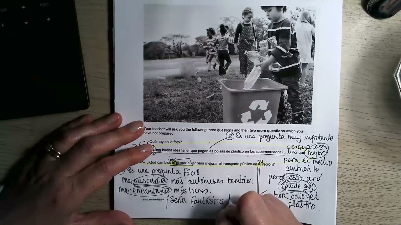 AQA GCSE Spanish Photo Card Questions 2 and 3 Prep