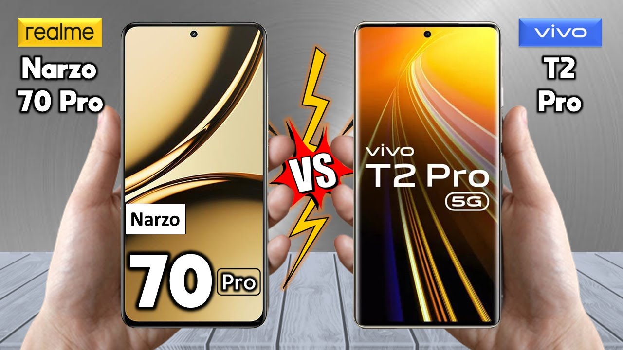 Realme Narzo 70 Pro Vs vivo T2 Pro - Full Comparison 🔥 Techvs