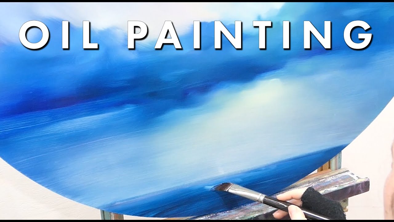 'Light Through Clouds' - Oil Painting on Aluminium (ACM Panel) A Sky Painting over Water