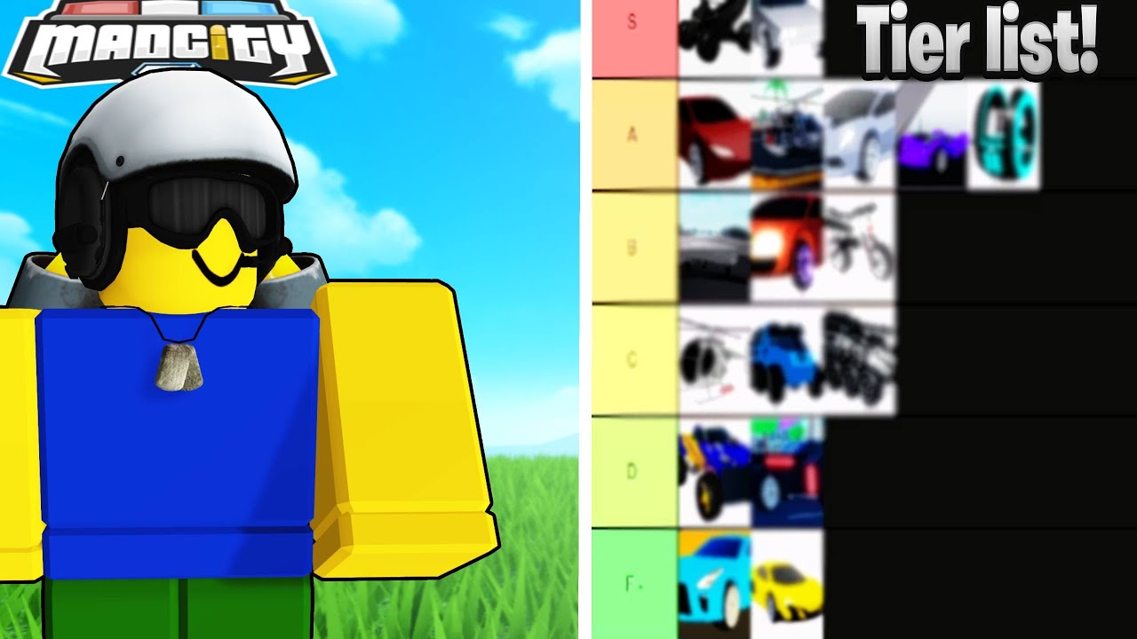 Mad City $1,000,000 Vehicle Tier List (ROBLOX)
