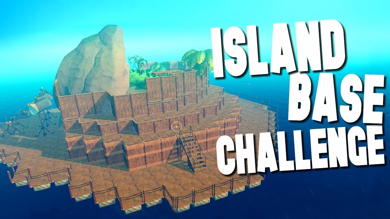 MASSIVE ISLAND RAFT BASE CHALLENGE! - Raft