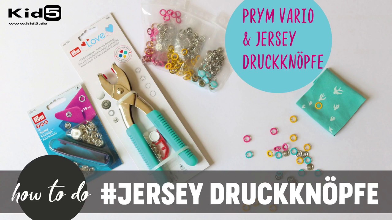Metalldruckknöpfe/ Jersey Druckknöpfe applizieren mit der Prym Vario Zange