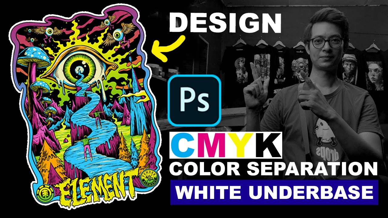 CMYK Color Separation with White Underbase for #tshirt #screenprinting