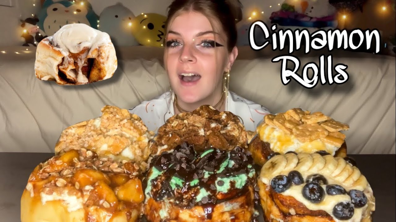 LOADED GOOEY CINNAMON ROLL MUKBANG! (Vegan)