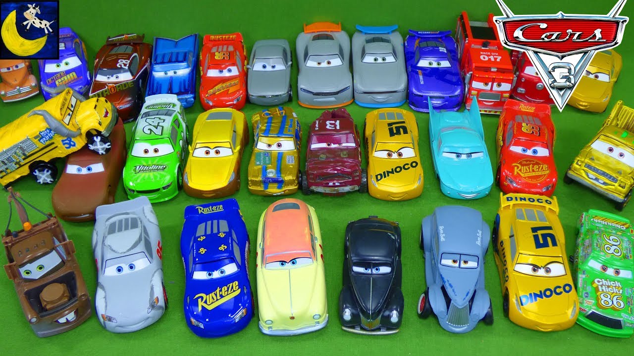 LOTS of Disney Cars 3 Diecast Car Toys Lightning McQueen Jackson Storm Collection Collector Toys