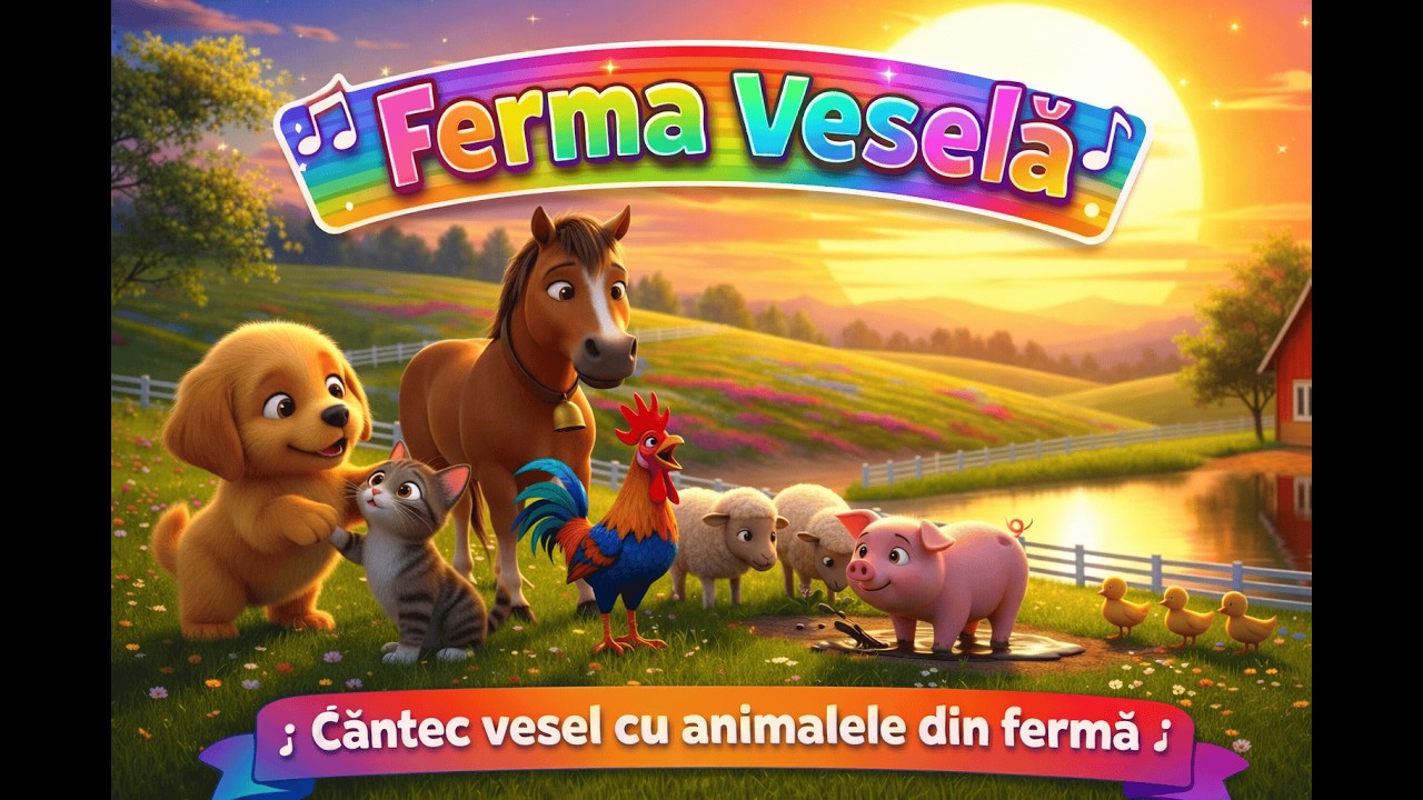 Cântec Vesel cu Animalele din Fermă 🐮🐔 | Muzică pentru Copii | LalaBum Kids. #cantecelecopii #copii